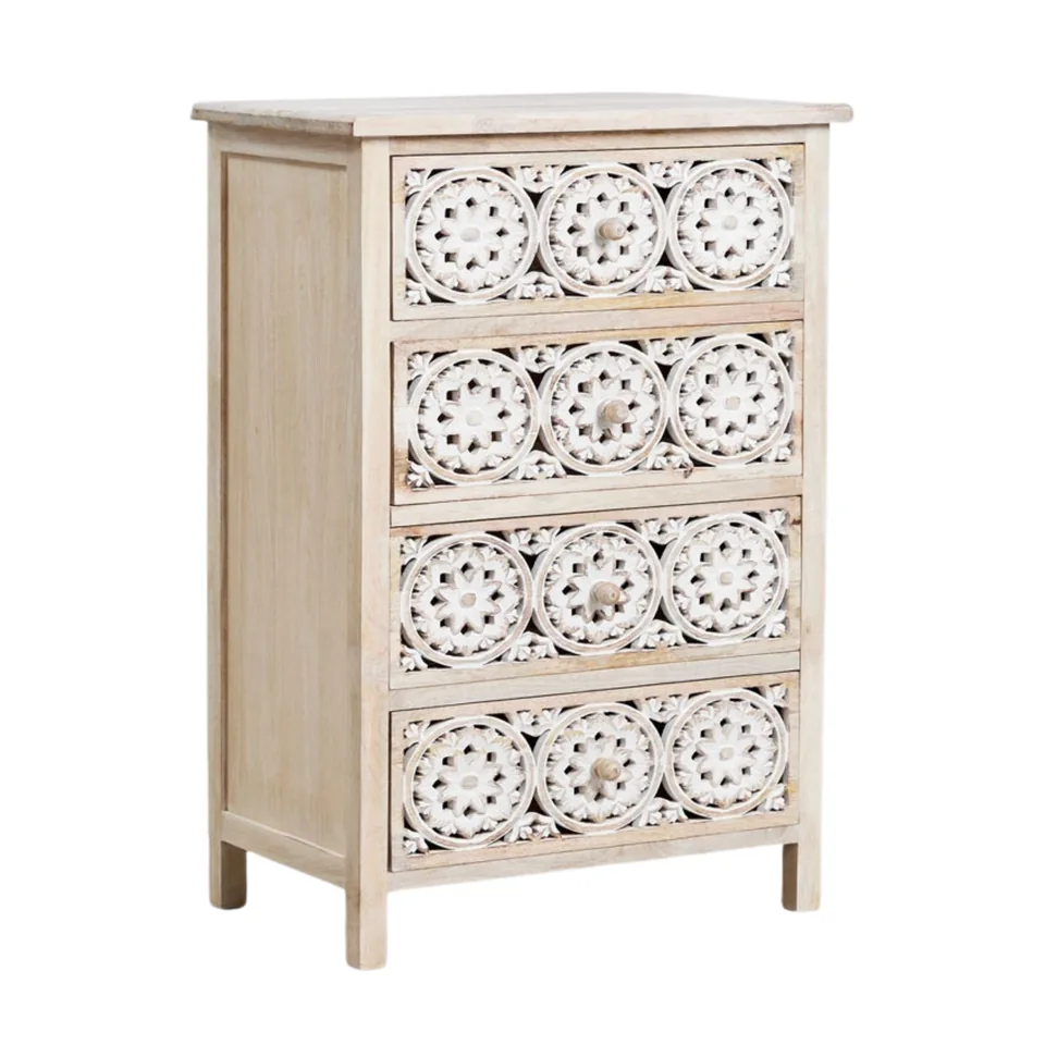 Carved-front chest of drawers — Karma Inc furniture collection