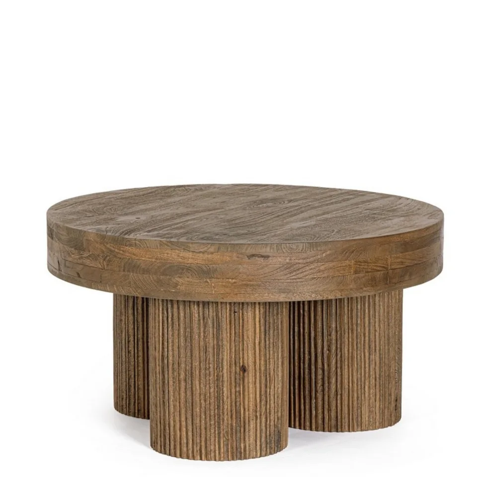 Round fluted coffee table — Karma Inc furniture collection