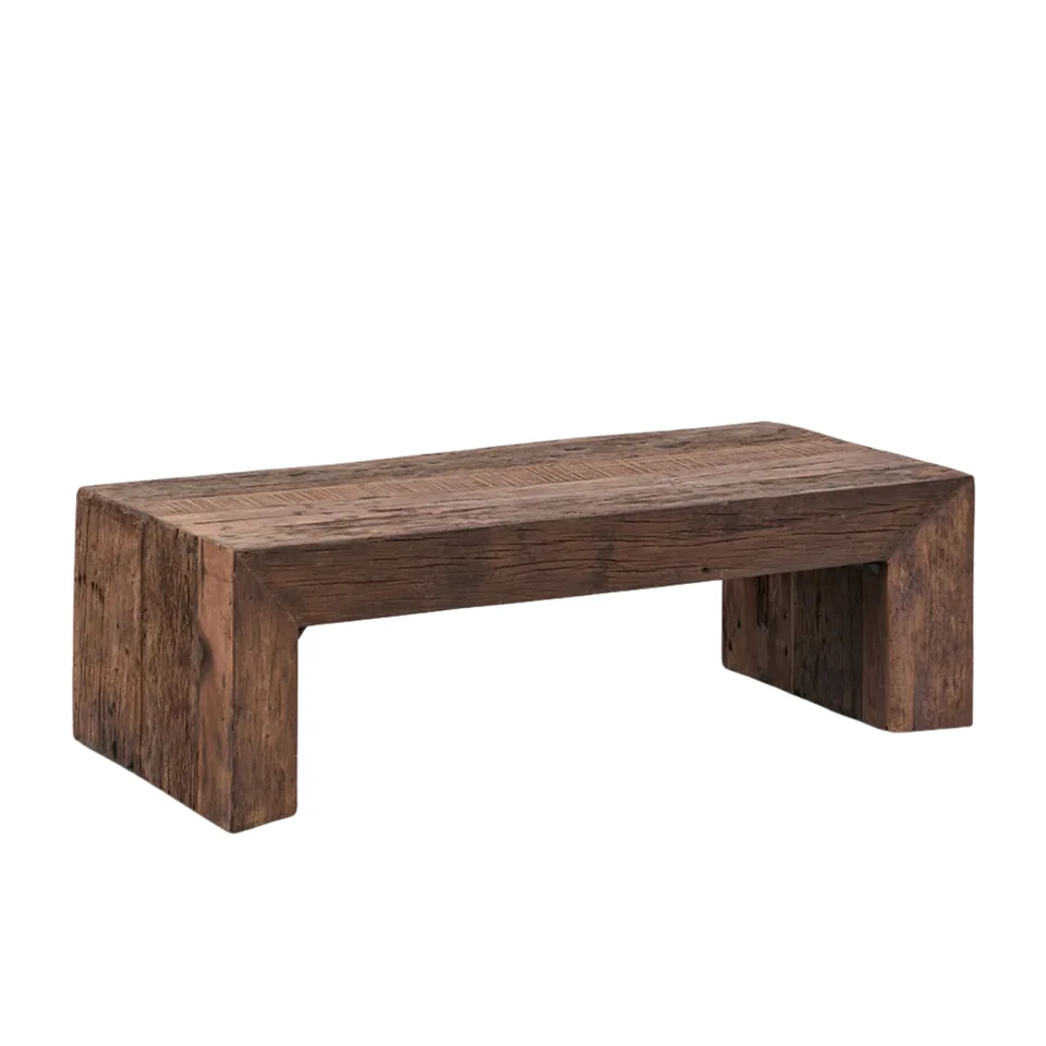 Rectangular coffee table with panel legs — Karma Inc furniture collection