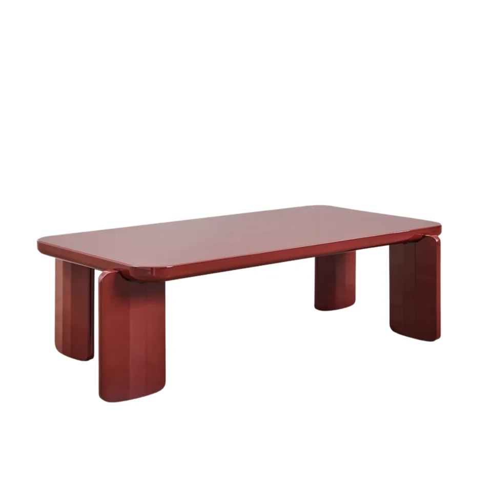 Burgundy rectangular coffee table — Karma Inc furniture collection