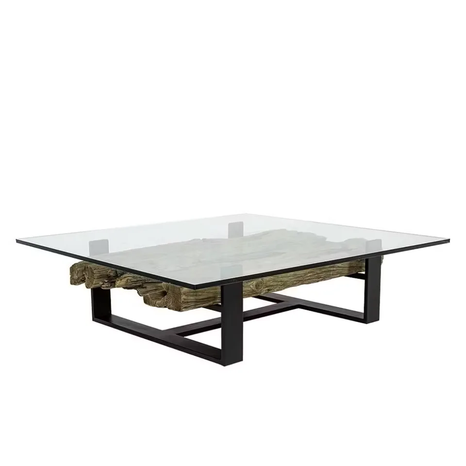Glass-top coffee table — Karma Inc furniture collection