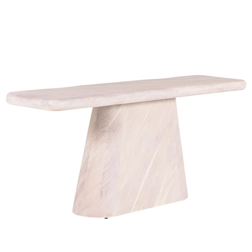 Pale sculptural console table — Karma Inc furniture collection