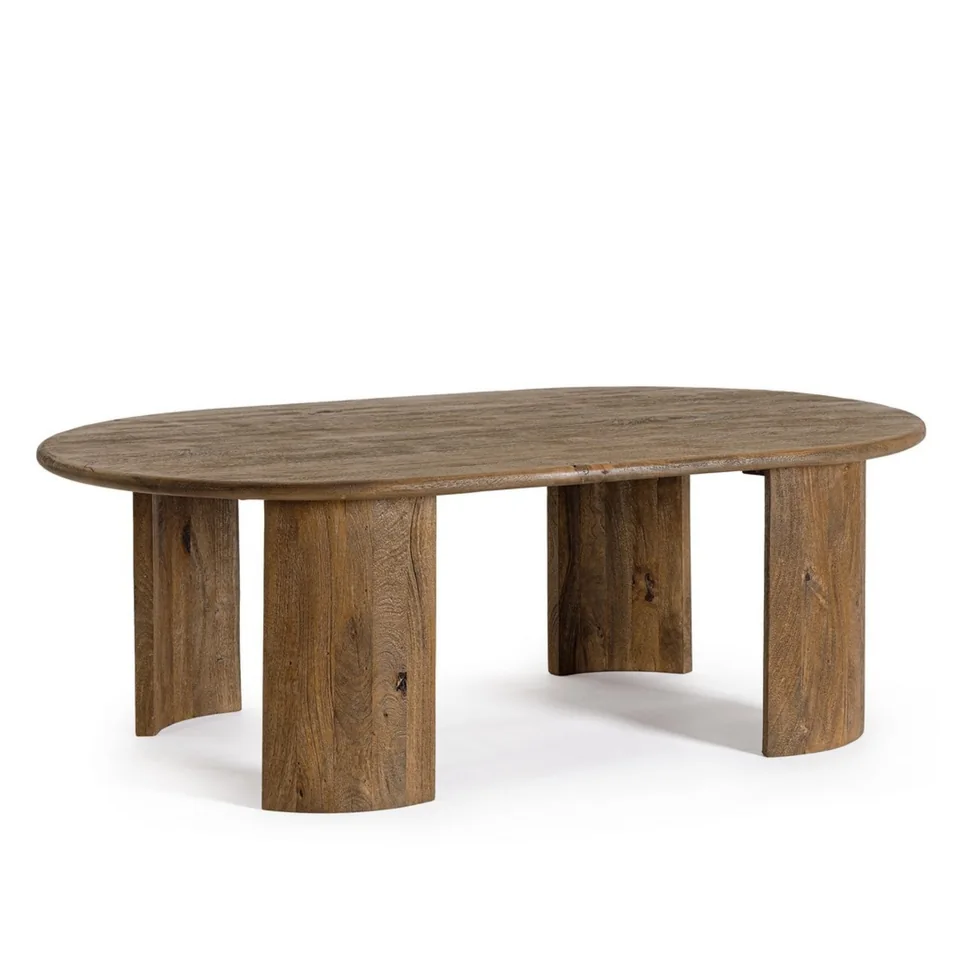 Oval dining table with column legs — Karma Inc furniture collection