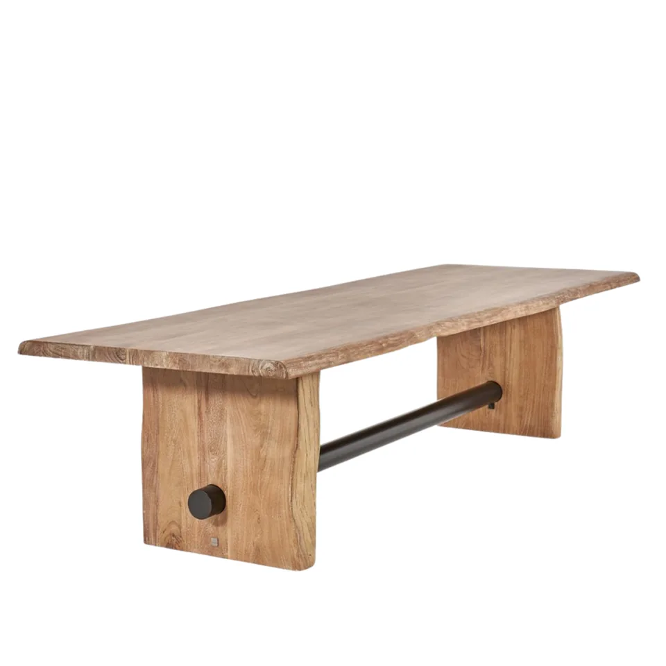 Trestle dining table with crossbar — Karma Inc furniture collection