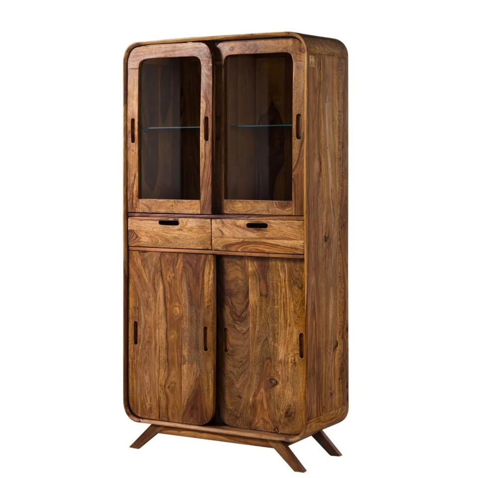 Rounded glazed display cabinet — Karma Inc furniture collection