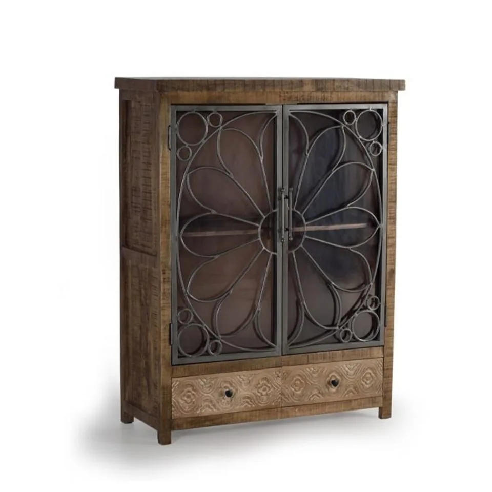 Decorative double-door display cabinet — Karma Inc furniture collection