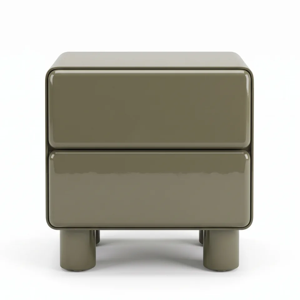 Two-drawer end table — Karma Inc furniture collection
