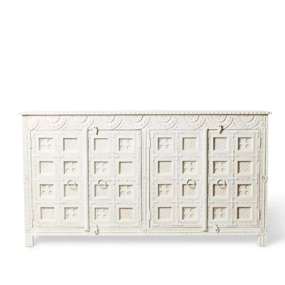 Carved pale sideboard — Karma Inc furniture collection