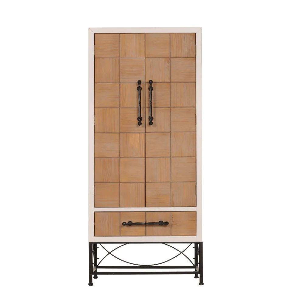 Panelled tall cabinet with lower drawer — Karma Inc furniture collection