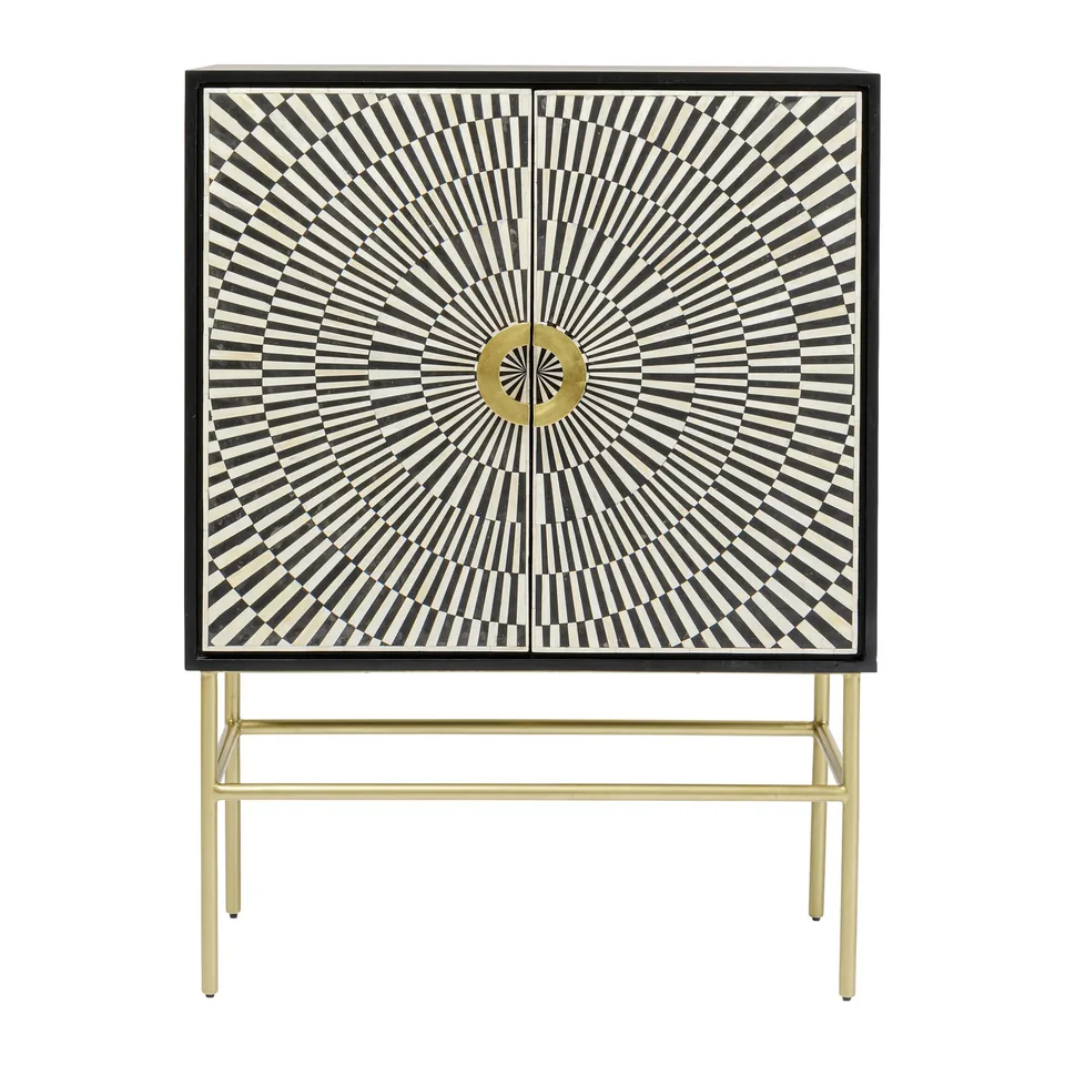 Graphic-pattern tall cabinet — Karma Inc furniture collection