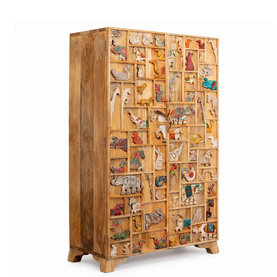 Decorative panelled tall cabinet — Karma Inc furniture collection