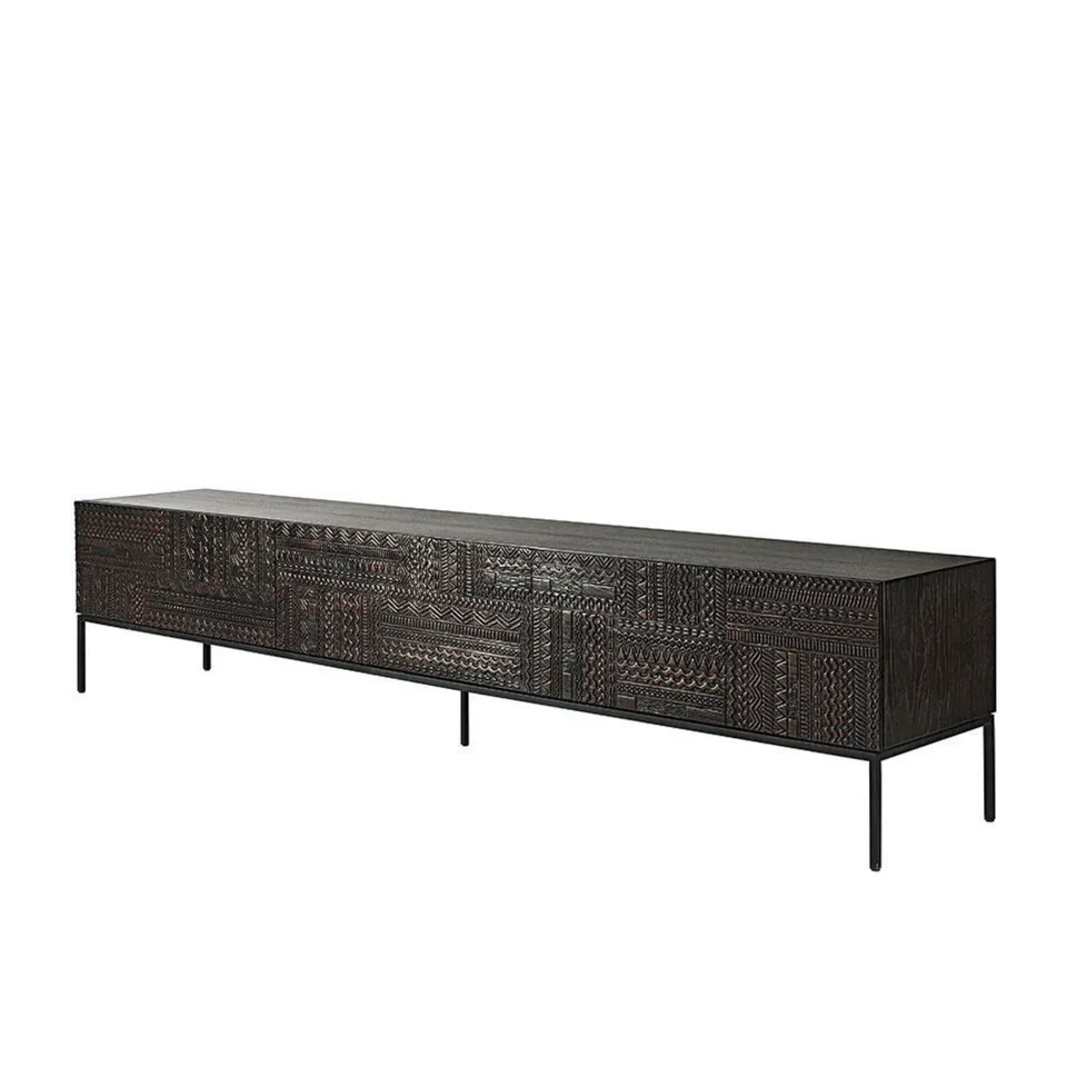 Long textured TV cabinet — Karma Inc furniture collection